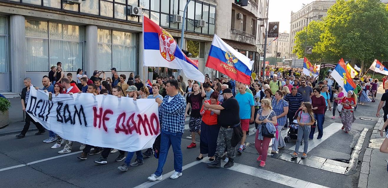 Protestni průvod v Belehradu, Srbsko